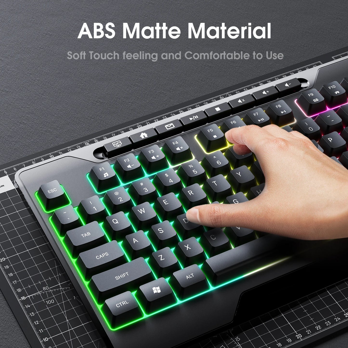 G32 Mechanical Gaming Keyboard with RGB Light 104 Key Backlight Keyboard for Windows/Mac/Ios/Android