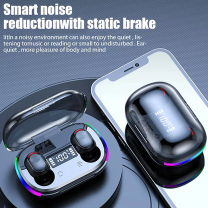 Mini Wireless Earbuds - Earbud Headphones with Digital Display Bluetooth Earbuds TWS 5.3 Wireless Headphones Earphone Waterproof for All Phones