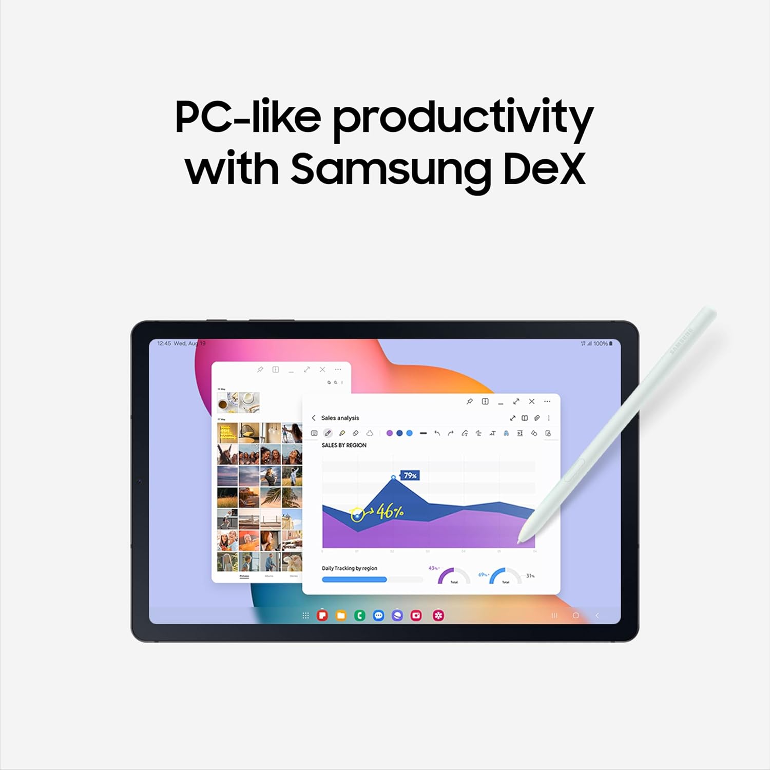Galaxy Tab S6 Lite (2024) 10.4" 64GB Wifi Android Student Tablet, S Pen for Note-Taking, Gaming Ready, Long Battery Life, Expandable Storage, US Version, Oxford Gray, Amazon Exclusive