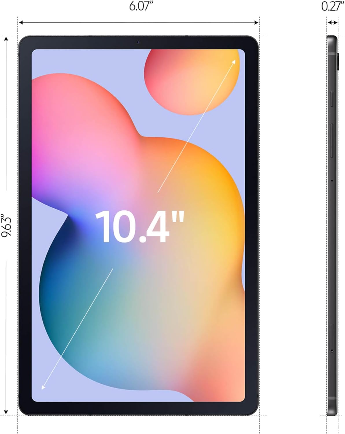 Galaxy Tab S6 Lite (2024) 10.4" 64GB Wifi Android Student Tablet, S Pen for Note-Taking, Gaming Ready, Long Battery Life, Expandable Storage, US Version, Oxford Gray, Amazon Exclusive